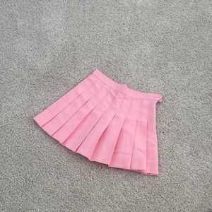 American Apparel Pink Pleated Mini Skirt
